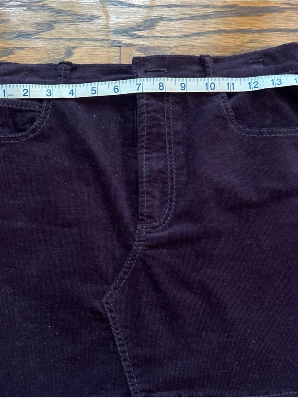 Dark Plum purple Corduroy skirt - Classic A-line